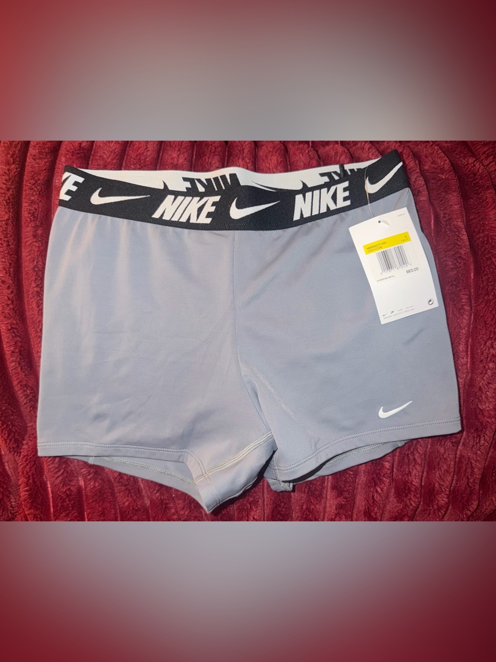 Nike Light Gray Women’s Swim Logo Tape Kickshort